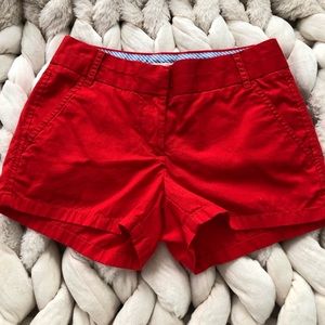 Red J.Crew Chino Shorts size00